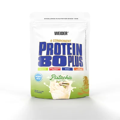 Pudră proteică, Weider Protein 80+, fistic, 500g