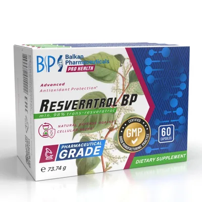 Supliment Resveratrol, Balkan Pharmaceuticals, 60 capsule
