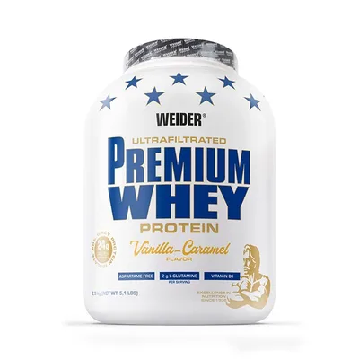 Izolat proteic din zer, Weider Premium Whey, 2.3 kg, vanilla-caramel