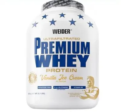 Izolat proteic din zer, Weider, Premium Whey, vanilie, 2,3 kg