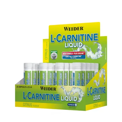Supliment alimentar lichid, WEIDER L-Carnitine, 20 fiole, aroma citrus