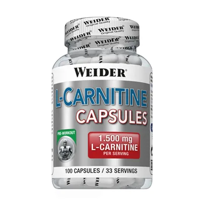 Supliment L-Carnitină, Weider, 100 capsule, efect energizant