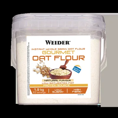Făină integrală de ovăz, WEIDER, GOURMET OAT FLOUR, 1,9 kg, natural