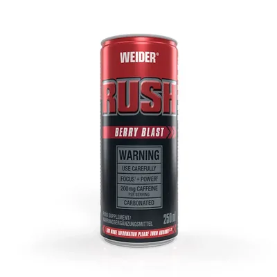 Băutură energizantă, WEIDER, Rush RTD, berry-blast, 250 ml