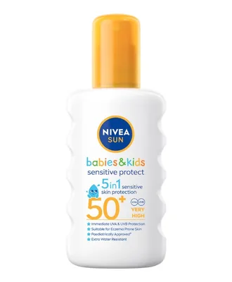 Nivea Sun Babies & Kids Sensitive Protect 5in1 - spray cu protectie solara, SPF 50+ - 200 ml