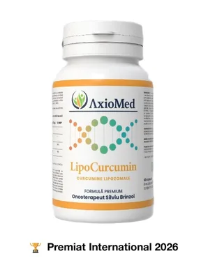 AxioMed LipoCurcumin – supliment alimentar sub forma de capsule, cel mai puternic antiinflamator natural – 120 cps