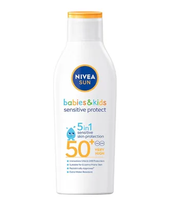 Nivea Sun Kids Sensitive Protect &amp; Care - lotiune de protectie solara pentru copii cu SPF 50+ - 200 ml