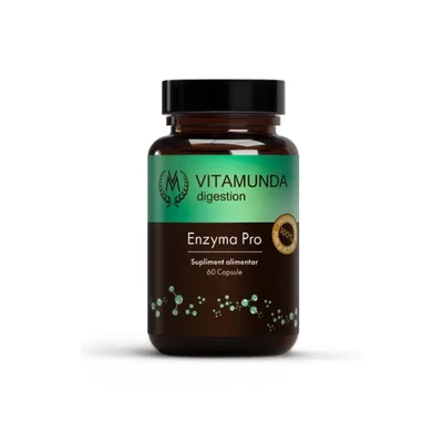 Hypernatura Vitamunda Enzyma Pro - complex enzimatic pentru optimizarea digestiei - 60 cps