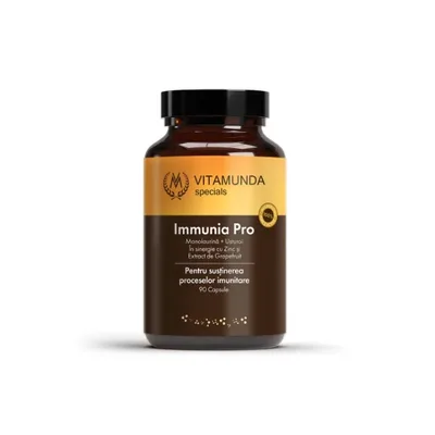 Hypernatura Vitamunda Immunia Pro - sinergie cu efect puternic antibacterian, antiviral și antifungic - 90 cps