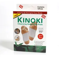 Plasturi de detoxifiere Kinoki HOZRO pentru tălpi, ingrediente naturale, set 50 bucăți