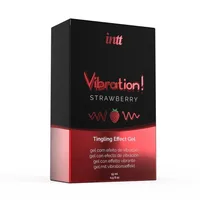 Gel Masaj Intt, Vibration, Căpșuni, Negru