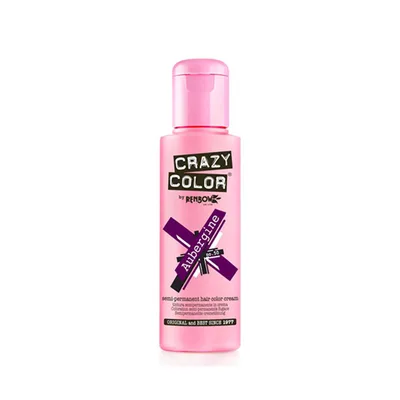 Cremă colorare păr, Crazy Color, Aubergine, 100ml