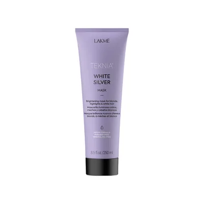 Lakmé Teknia White Silver Mask, Mască pentru păr colorat alb și argintiu, 250 ml