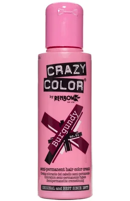 Cremă colorare păr Crazy Color, Burgundy, 100ml