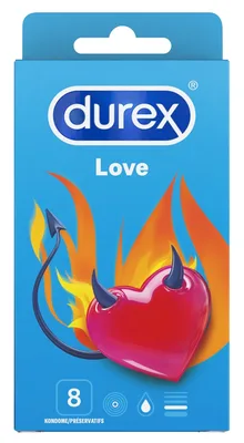 Prezervative, Durex Love, 8 buc, albastru