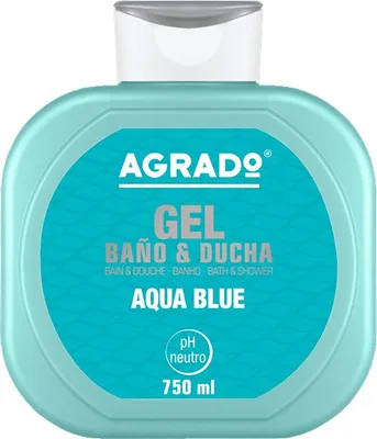 Gel de duș, Agrado, Aquablue, albastru, 750ml