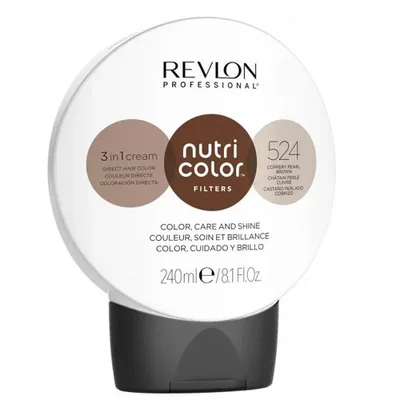 Vopsea de par, Revlon, Nutri Color 524, Coppery Pearl Brown, 240ml