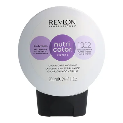 Vopsea de par semi-permanenta, Revlon, Nutri Color Filters Metallic 1022, 240ml