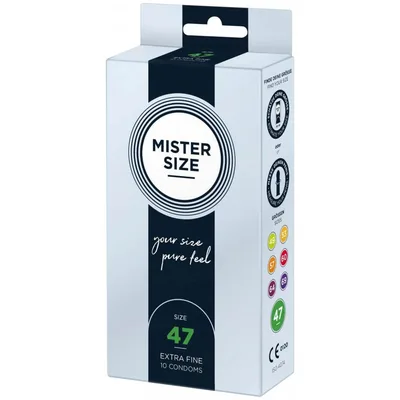 Prezervative, Mister Size, Ultra Thin, 47mm, set 10 bucati