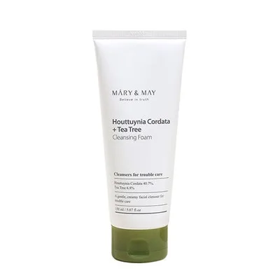 Spumă de Curățare Mary & May pentru Ten cu Probleme Houttuynia Cordata și Tea Tree, 150 ml