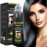Șampon colorant instantaneu pentru păr, Vineira Herbal Quick, 322 g, negru