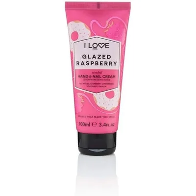 Cremă pentru Mâini și Unghii cu Aromă de Zmeură, I Love, 100 ml