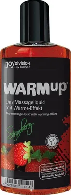Ulei masaj Joydivision WARMup, căpșuni, 150ml