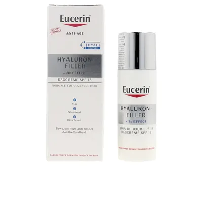 Crema de zi, Eucerin, Hyaluron-Filler SPF15+, ten normal & mixt, 50ml