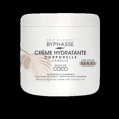 Crema hidratantă de corp Byphasse cu ulei de cocos, 500ml