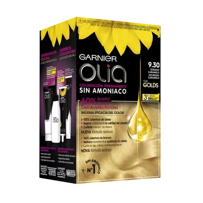Vopsea păr, Garnier Olia, 9.30 Caramel Dorado, fără amoniac