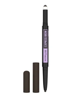 Creion sprancene, Maybelline, Express Brow Satin Duo, negru maro