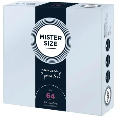 Prezervative Mister Size 64mm 36 Buc Alb
