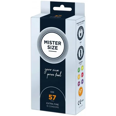 Prezervative Mister Size 57mm, ultra-subțiri, cu extra lubrifiere