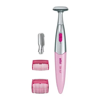 Mașină de tuns păr Braun Silképil FG1100, roz