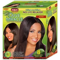 Kit relaxare păr African Pride Olive Miracle No-Lye Relaxer Kit, Super Deep Conditioning, 8 unități