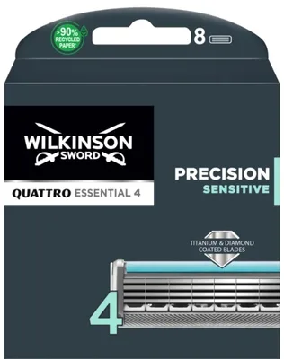 Rezerve pentru aparat de ras, Wilkinson Sword, Quattro Titanium Sensitive, 8 buc