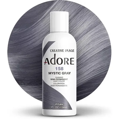 Vopsea păr, Adore, Mystic Gray, semi-permanent, 118ml