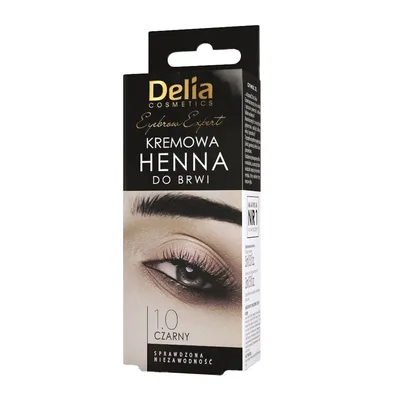 Vopsea sprâncene, Delia Cosmetics, negru, rezistență îndelungată