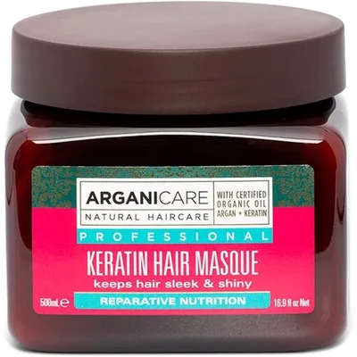Masca de păr Arganicare, Keratin, 500ml, maro