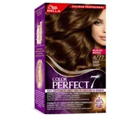 Vopsea de păr Wella Color Perfect 7 #4/77-Velvety Brown, 100% acoperire a firelor albe