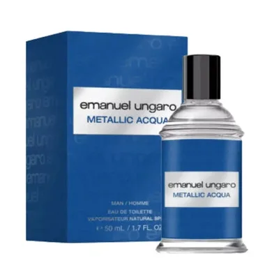 Spray Aftershave Emanuel Ungaro Metallic Acqua, 50ml, albastru