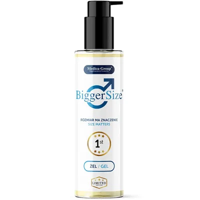 Gel intim, Medica Group, Bigger Size, 150ml, pompă neagră