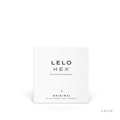 Prezervative Lelo HEX Original, ultra subțiri, 3 bucăți