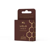 Prezervative Lelo HEX Respect XL, extra rezistente, pachet 3 buc