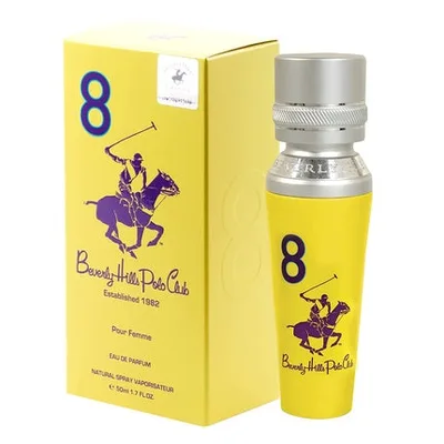 Beverly Hills Polo Club Woman Eight EDP Spray, galben, argintiu, 50 ml