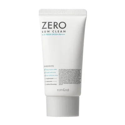 Cremă solară, Rom&nd, Zero Sun Clean, SPF50+, alb, 50ml