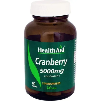 Suplimente alimentare, HealthAid, Cranberry 5000mg, vegetal