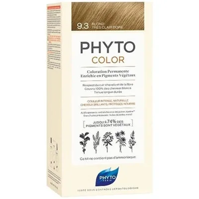 Vopsea permanentă, Phyto PhytoColor, blond foarte deschis auriu