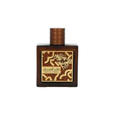 Lattafa Qaed Al Fursan Untamed Eau de Parfum, unisex, 90ml, sticlă maro cu etichetă decorativă