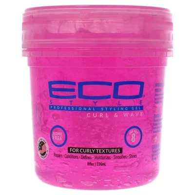 Gel păr Ecoco Curl & Wave Roz, 236 ml
